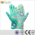 13gauge pattern rubber nitrile gloves